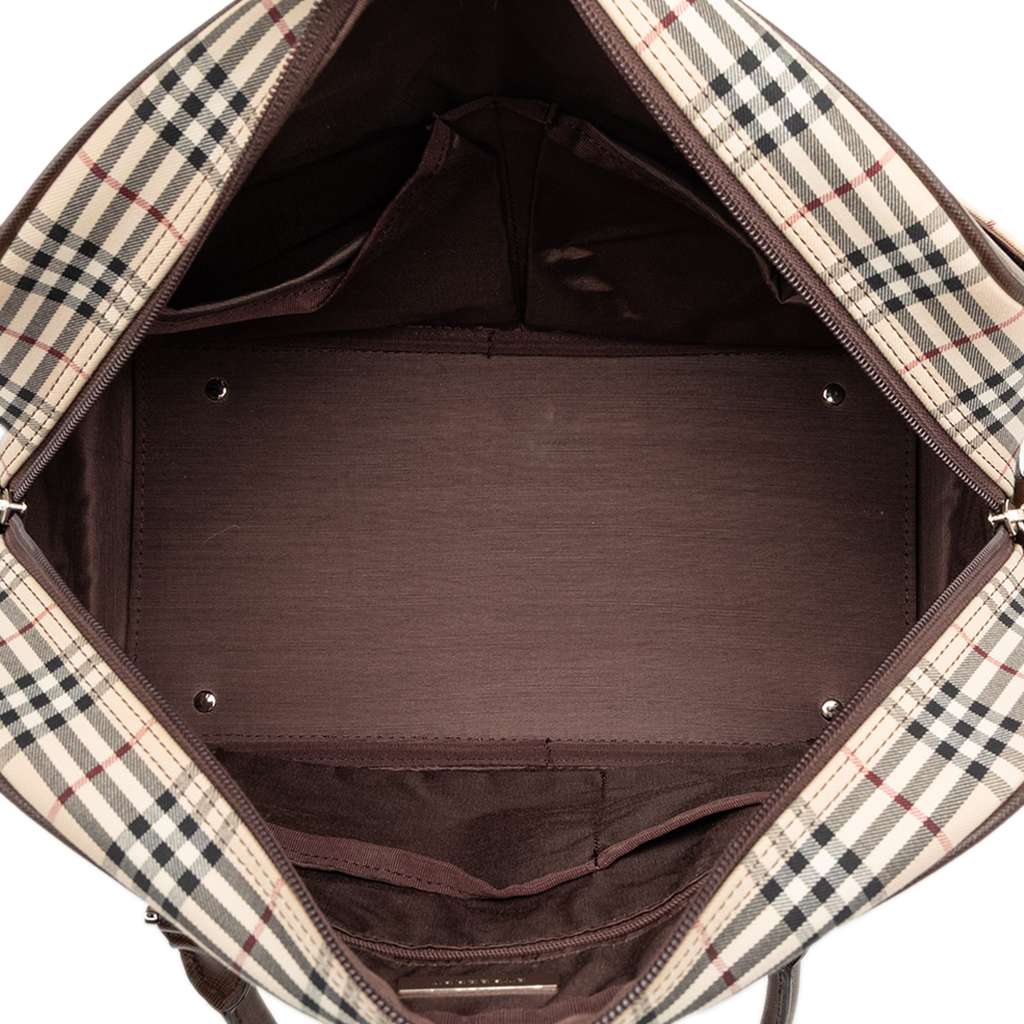 Burberry House Check Canvas Boston Bag - 4