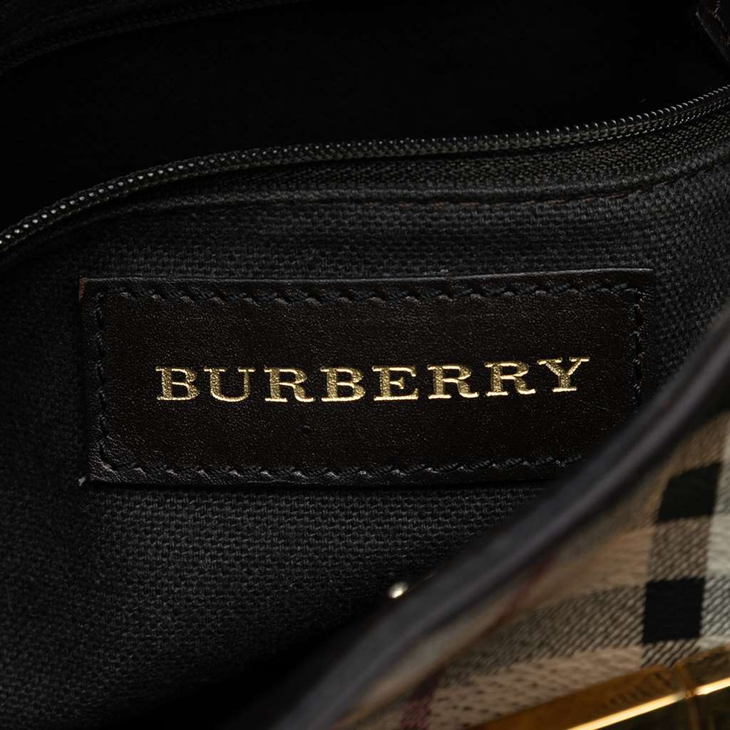 Burberry Medium Haymarket Check Coated Canvas Willenmore Hobo - 5