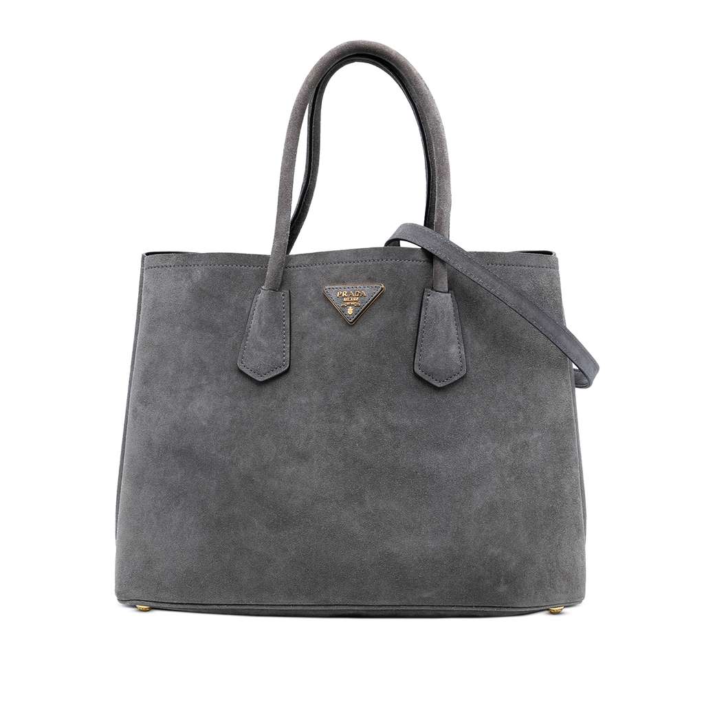 Prada Medium Scamosciato Double Satchel