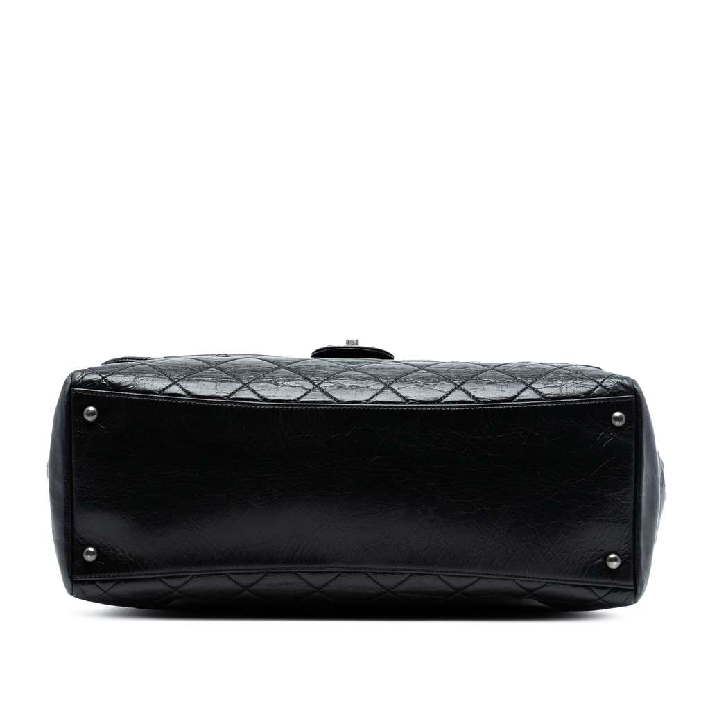 Chanel Large Quilted Glazed Calfskin Duo Color Tote - 3