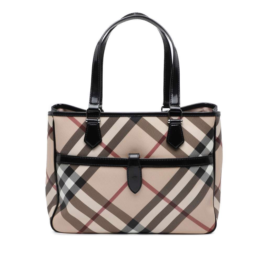 Burberry Supernova Check Coated Canvas Tote