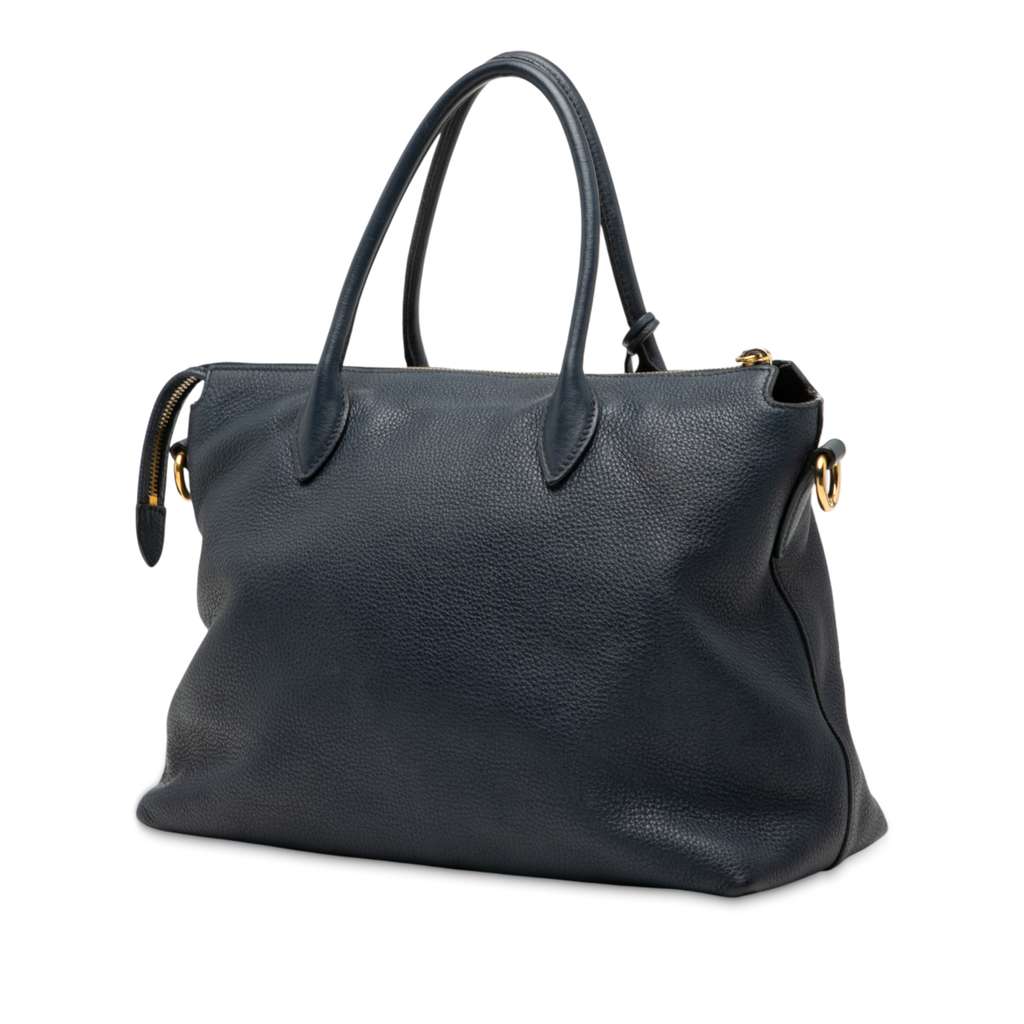 Prada Vitello Daino Zip Top Satchel - 2