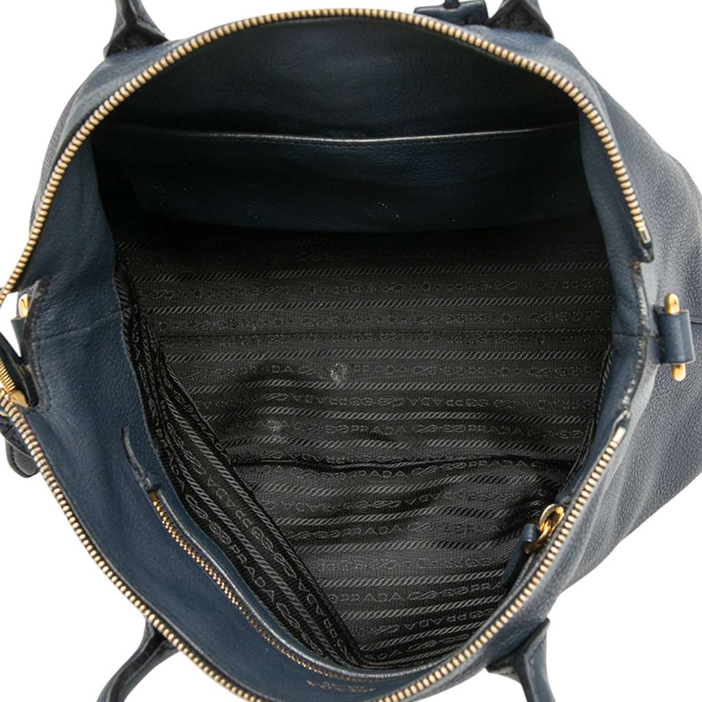 Prada Vitello Daino Zip Top Satchel - 4