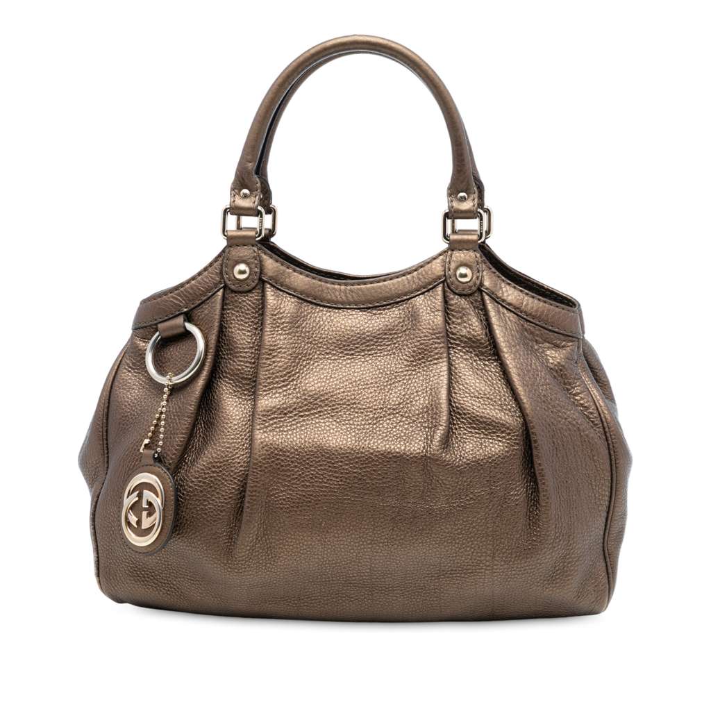 Gucci Medium Metallic Calfskin Sukey Tote