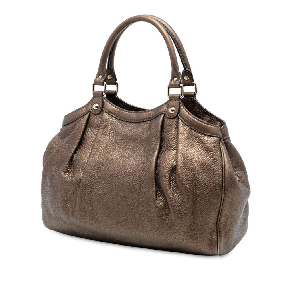 Gucci Medium Metallic Calfskin Sukey Tote - 2