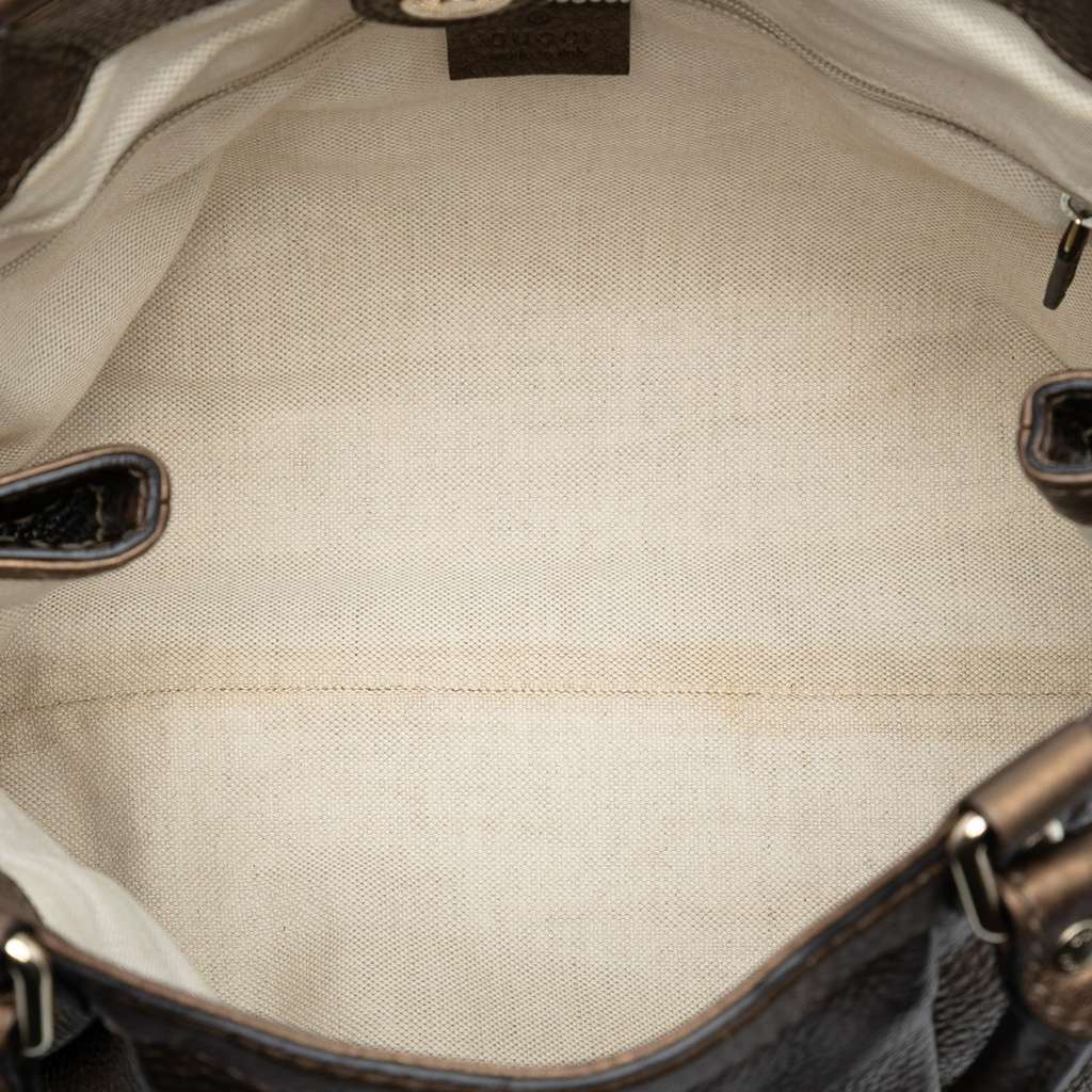 Gucci Medium Metallic Calfskin Sukey Tote - 4