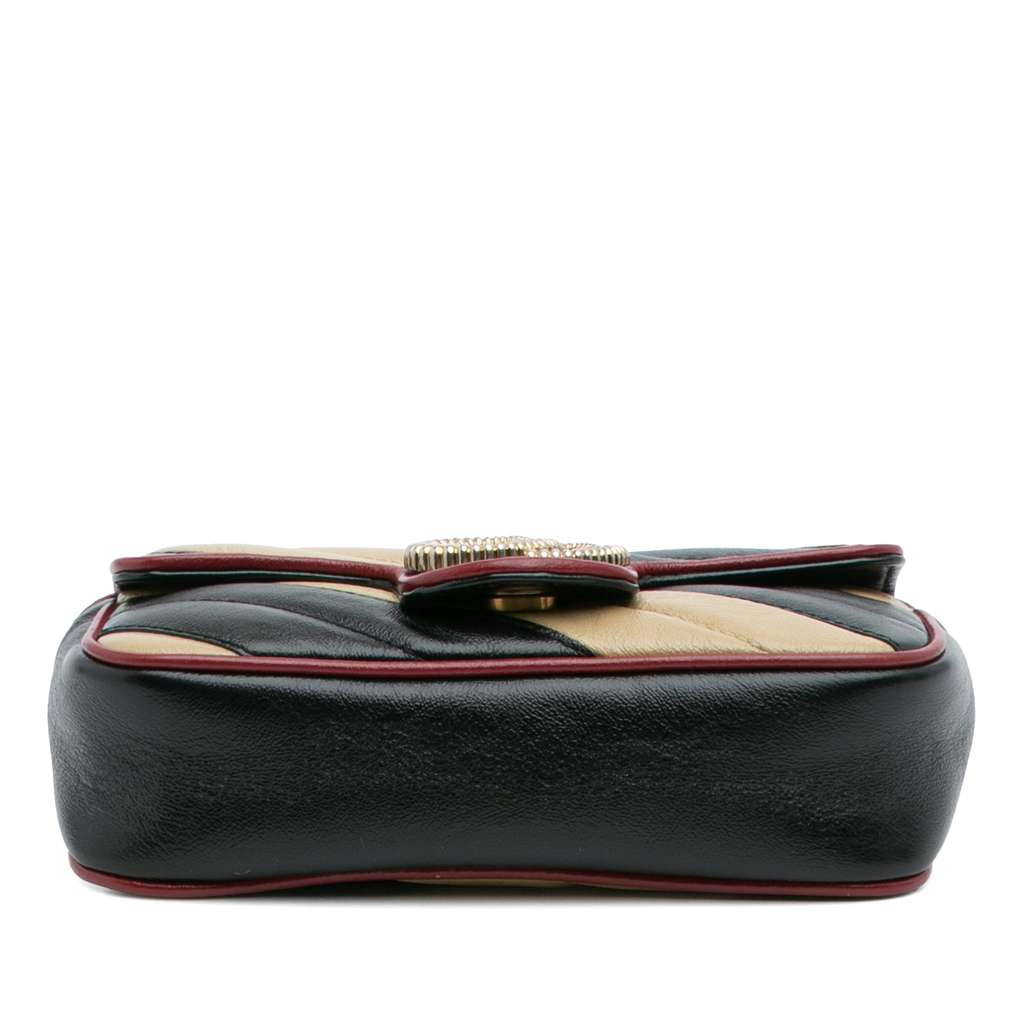 Gucci Super Mini GG Marmont Matelasse Leather Torchon Flap Crossbody - 3