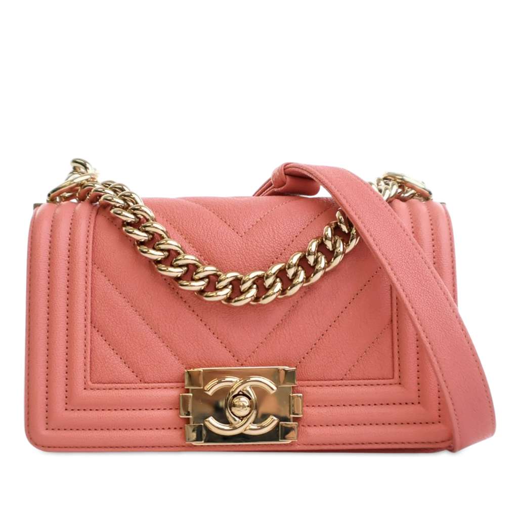 Chanel Small Chevron Caviar Boy Flap