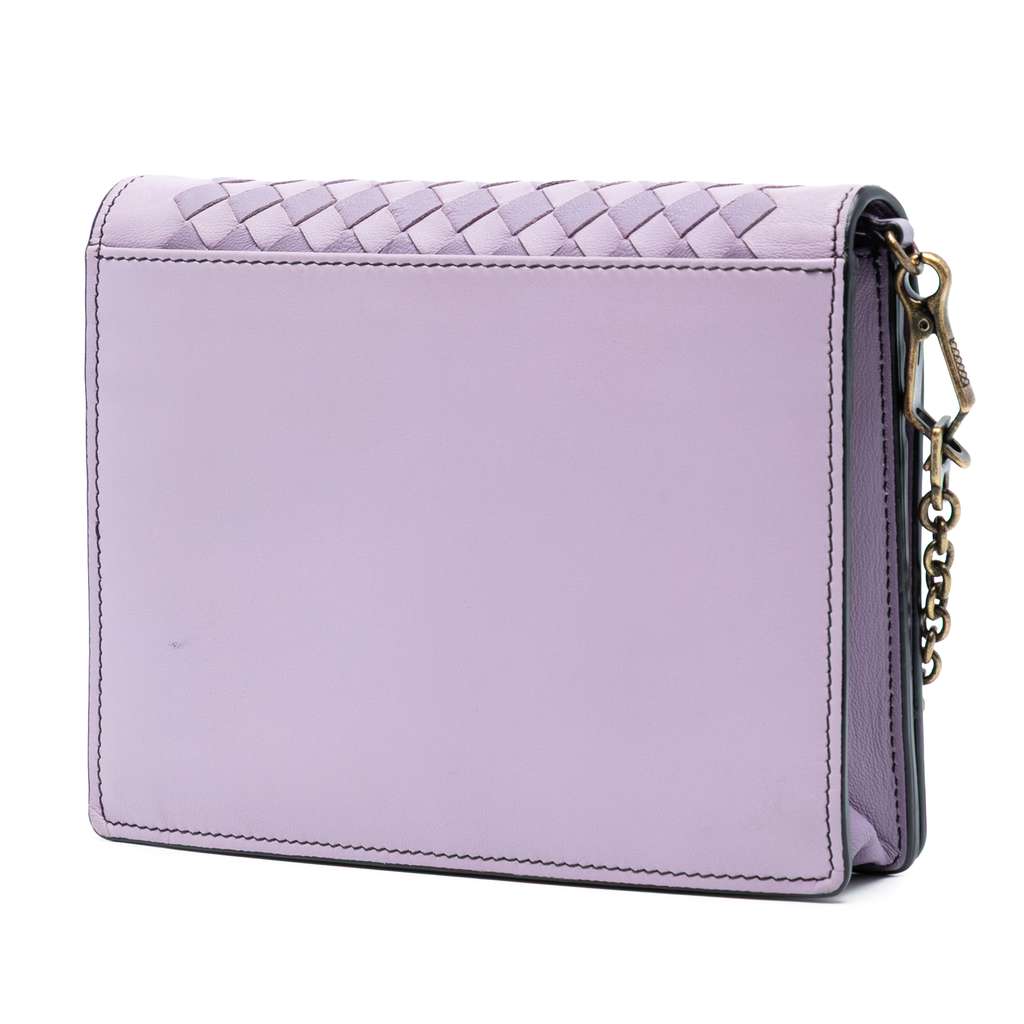 Bottega Veneta Nappa Intrecciato Studded Wallet on Chain - 2