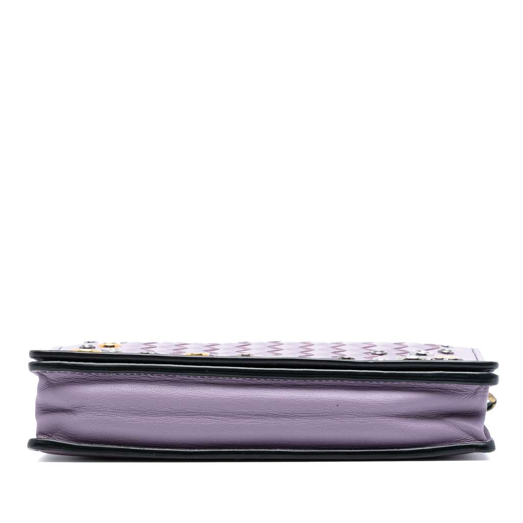Bottega Veneta Nappa Intrecciato Studded Wallet on Chain - 3