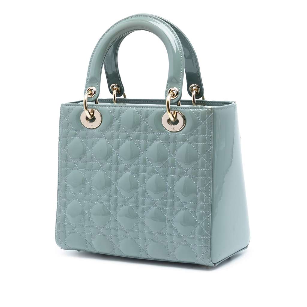 Dior Medium Patent Cannage Lady Dior - 2