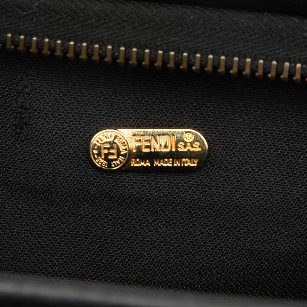 Fendi Pequin Coated Canvas Boston Bag - 5