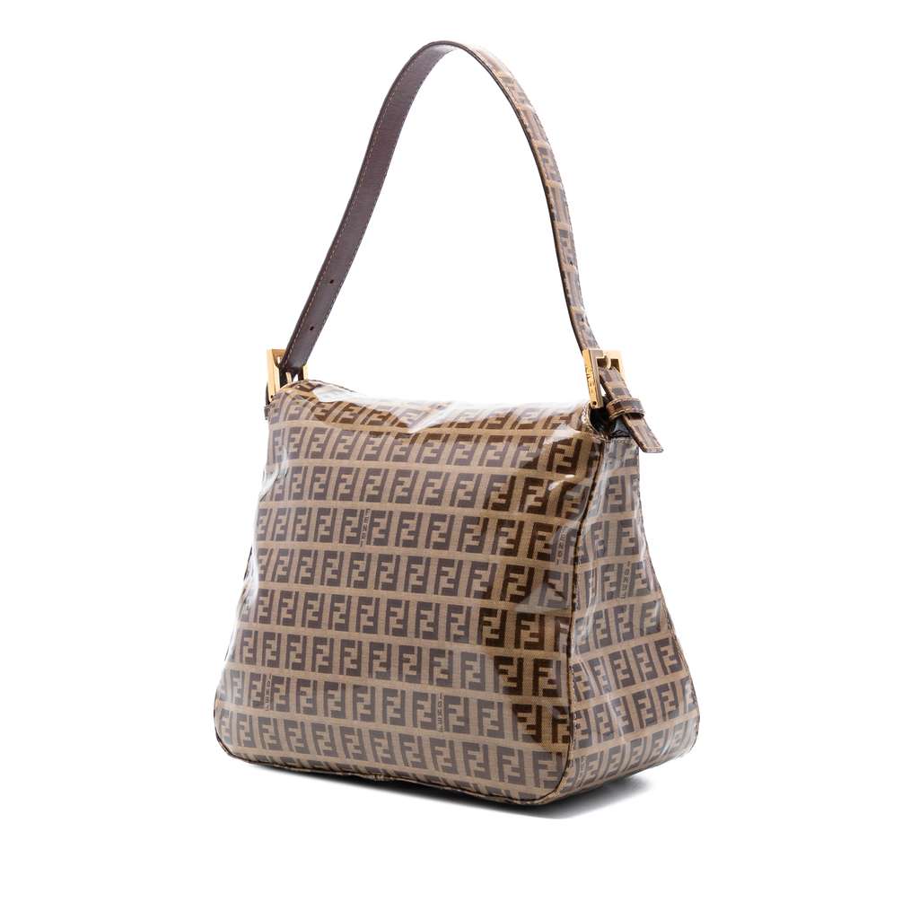 Fendi Zucchino Crystal Double Flap Shoulder Bag - 2