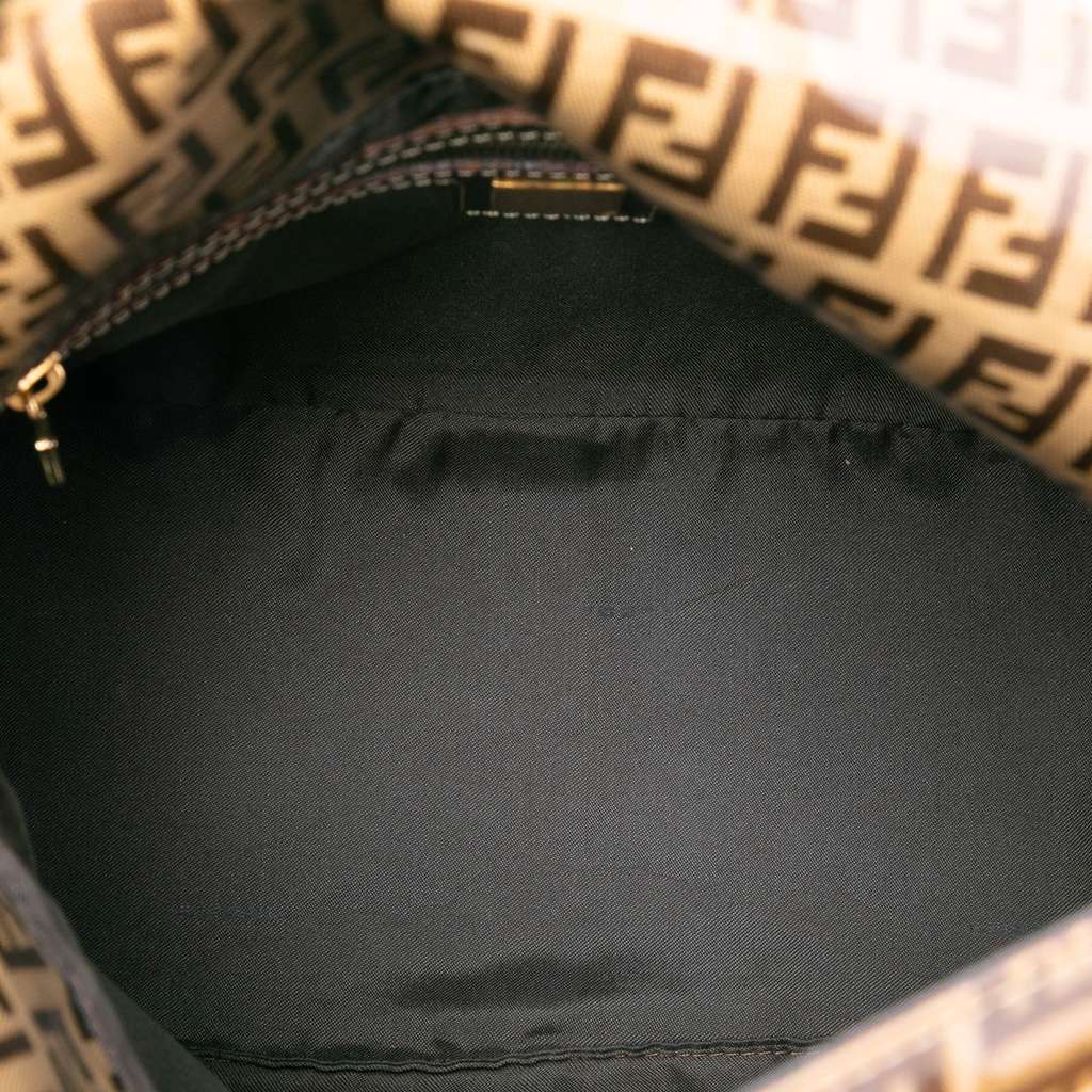 Fendi Zucchino Crystal Double Flap Shoulder Bag - 4