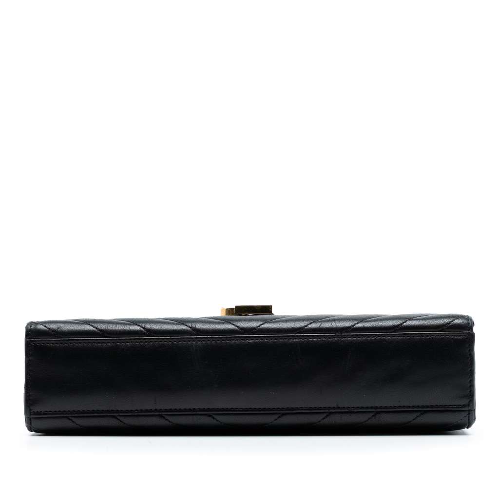 Saint Laurent Medium Chevron Calfskin Monogram Envelope Bag - 3