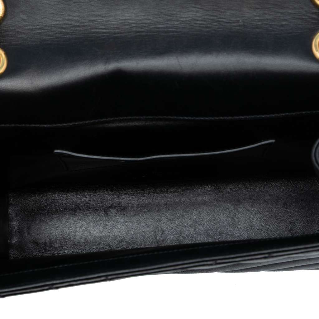 Saint Laurent Medium Chevron Calfskin Monogram Envelope Bag - 4