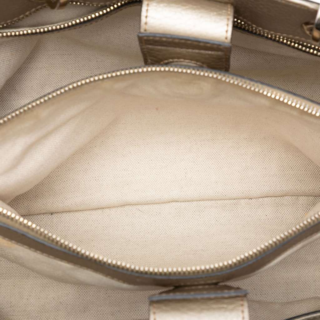 Gucci Medium Calfskin Bamboo Shopper Satchel - 4