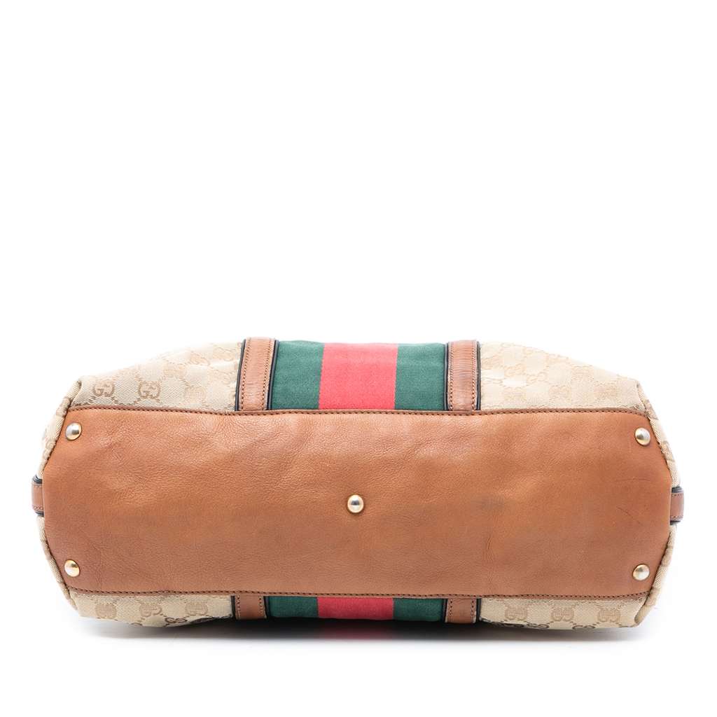 Gucci Medium GG Canvas Rania Top Handle Bag - 3