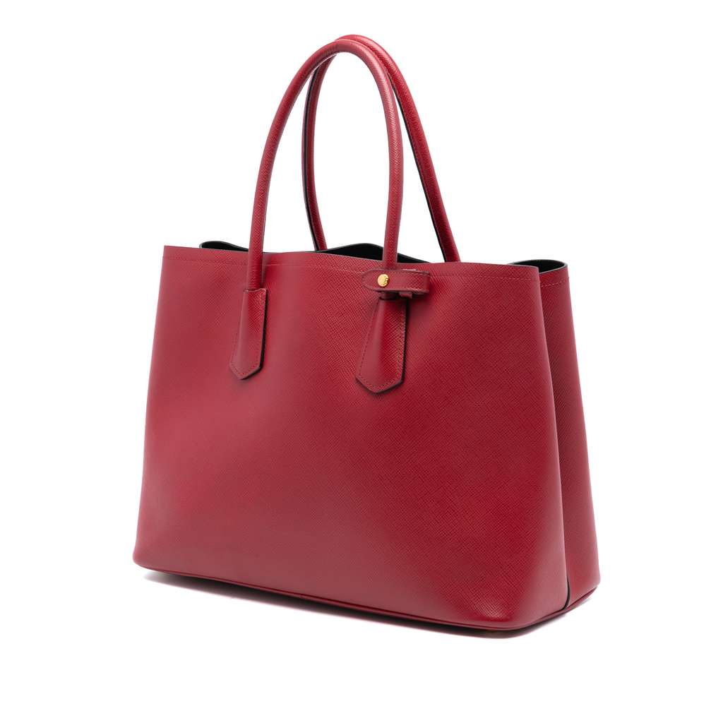 Prada Medium Saffiano Cuir Double Satchel - 2