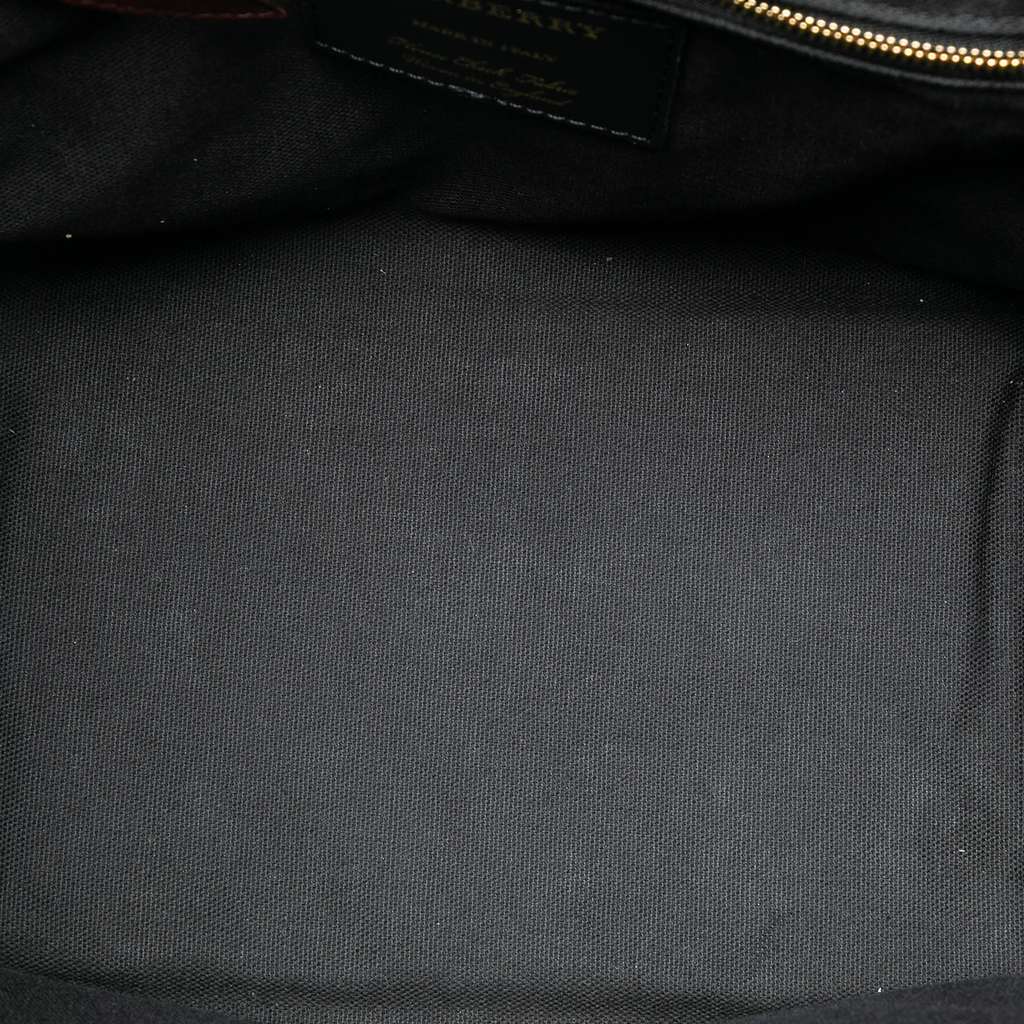 Burberry Grained Calfskin and House Check Canvas Canterbury Tote - 4