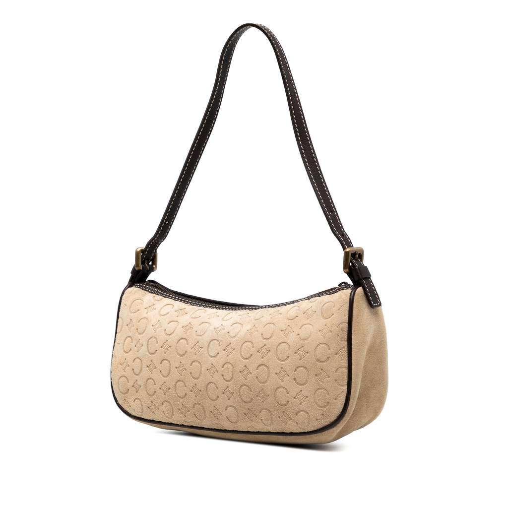 Celine C Macadam Suede Shoulder Bag - 2