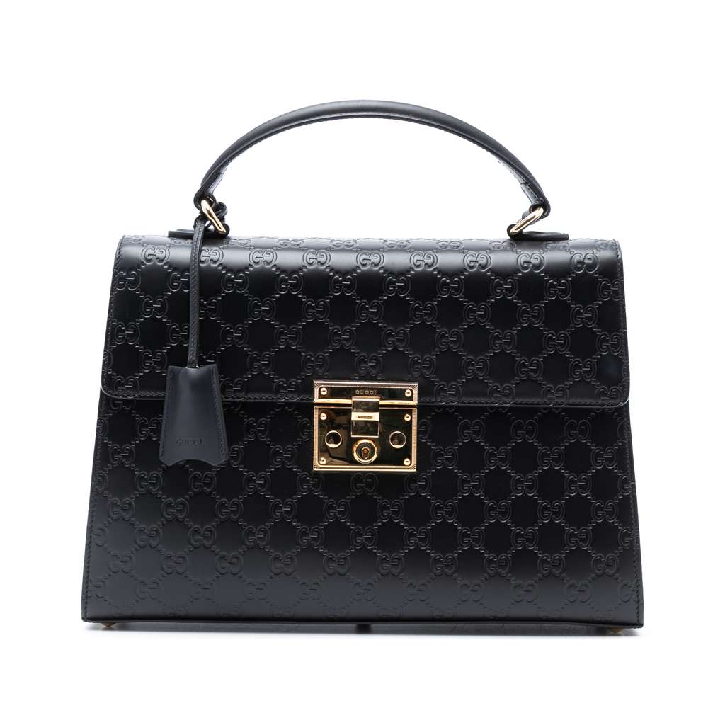 Gucci Guccissima Padlock Top Handle Bag