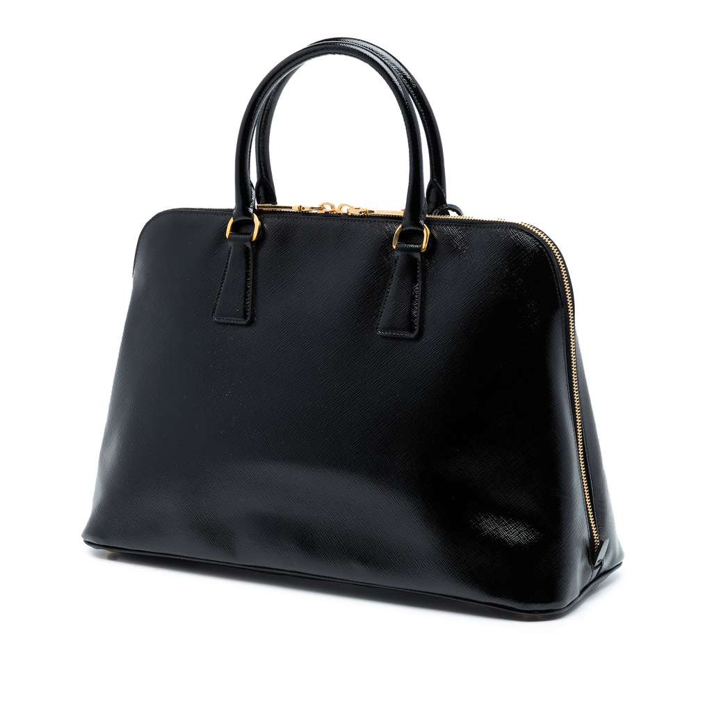 Prada Large Saffiano Vernice Promenade Satchel - 2