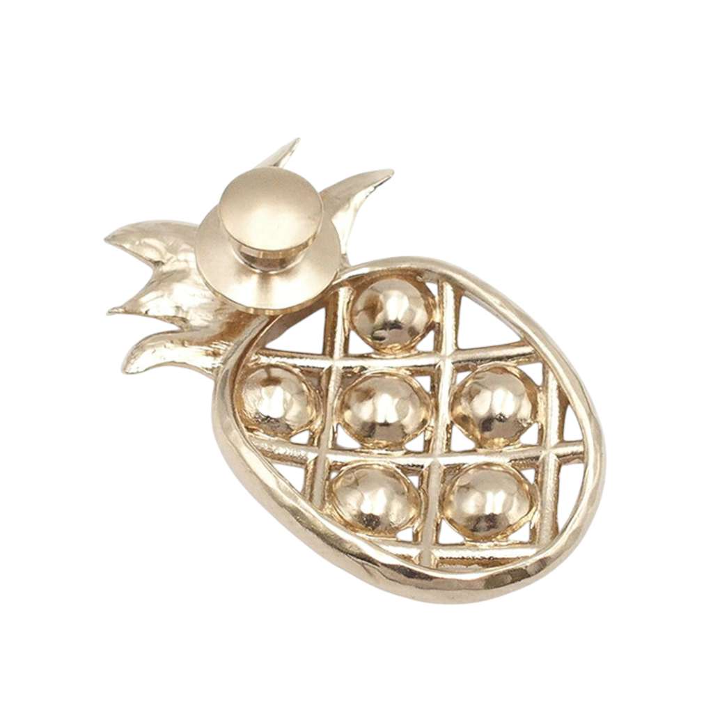Chanel Gold Plated Faux Pearl Pineapple Pin Brooch - 2