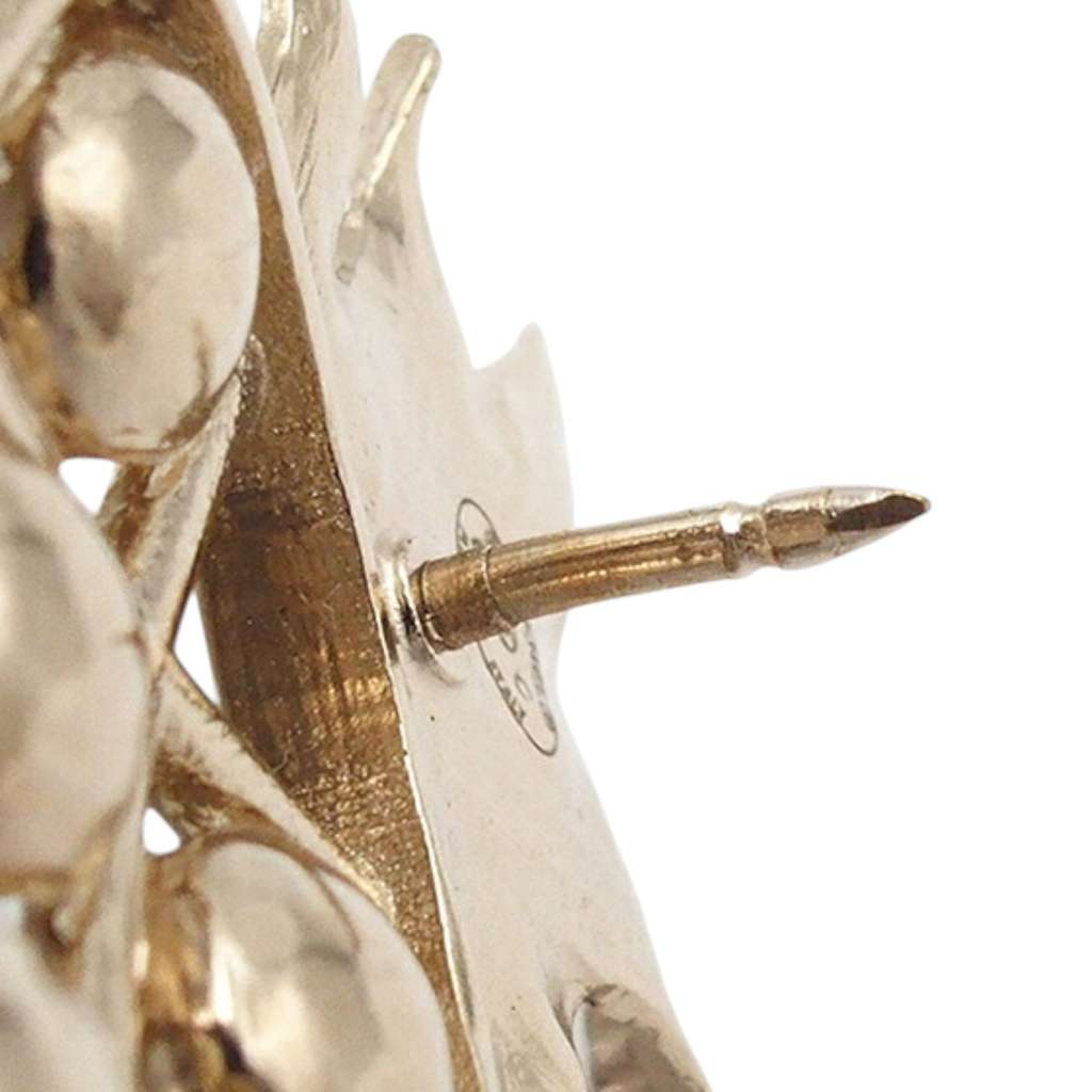Chanel Gold Plated Faux Pearl Pineapple Pin Brooch - 5