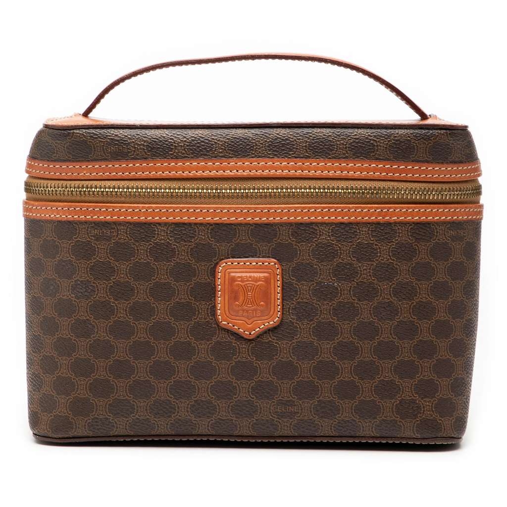 Celine Macadam Coated Canvas Vanity Bag