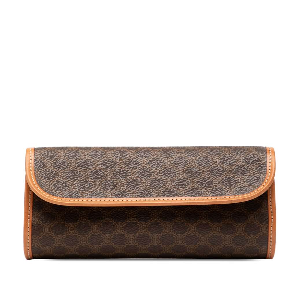 Celine Macadam Coated Canvas Clutch