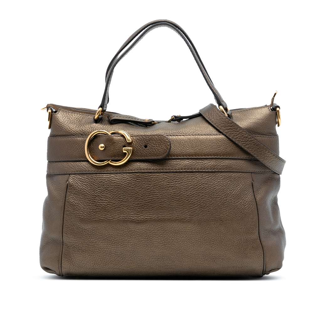 Gucci Medium Leather Ride Top Handle Bag