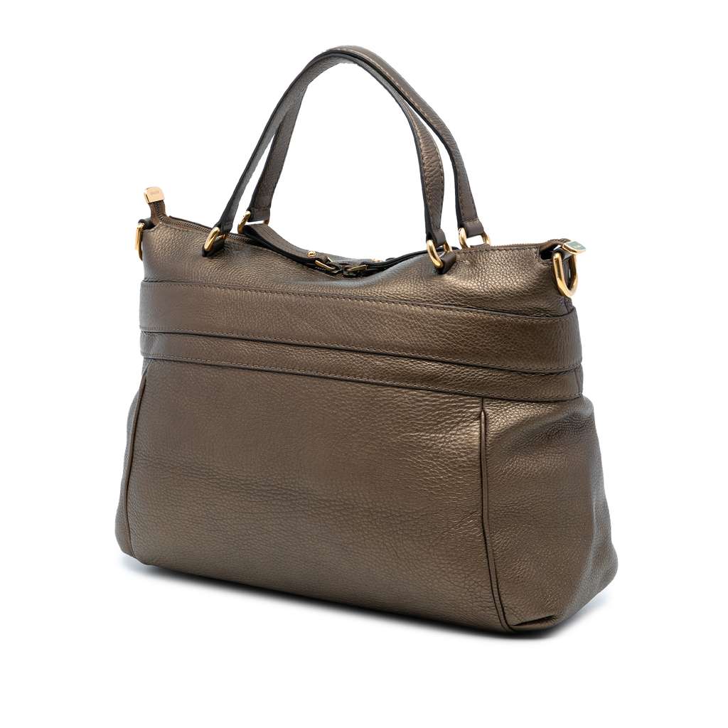 Gucci Medium Leather Ride Top Handle Bag - 2