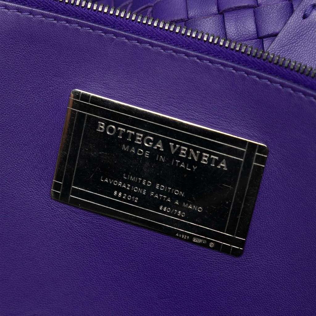 Bottega Veneta Medium Lambskin Intreccio Cabat Tote - 5