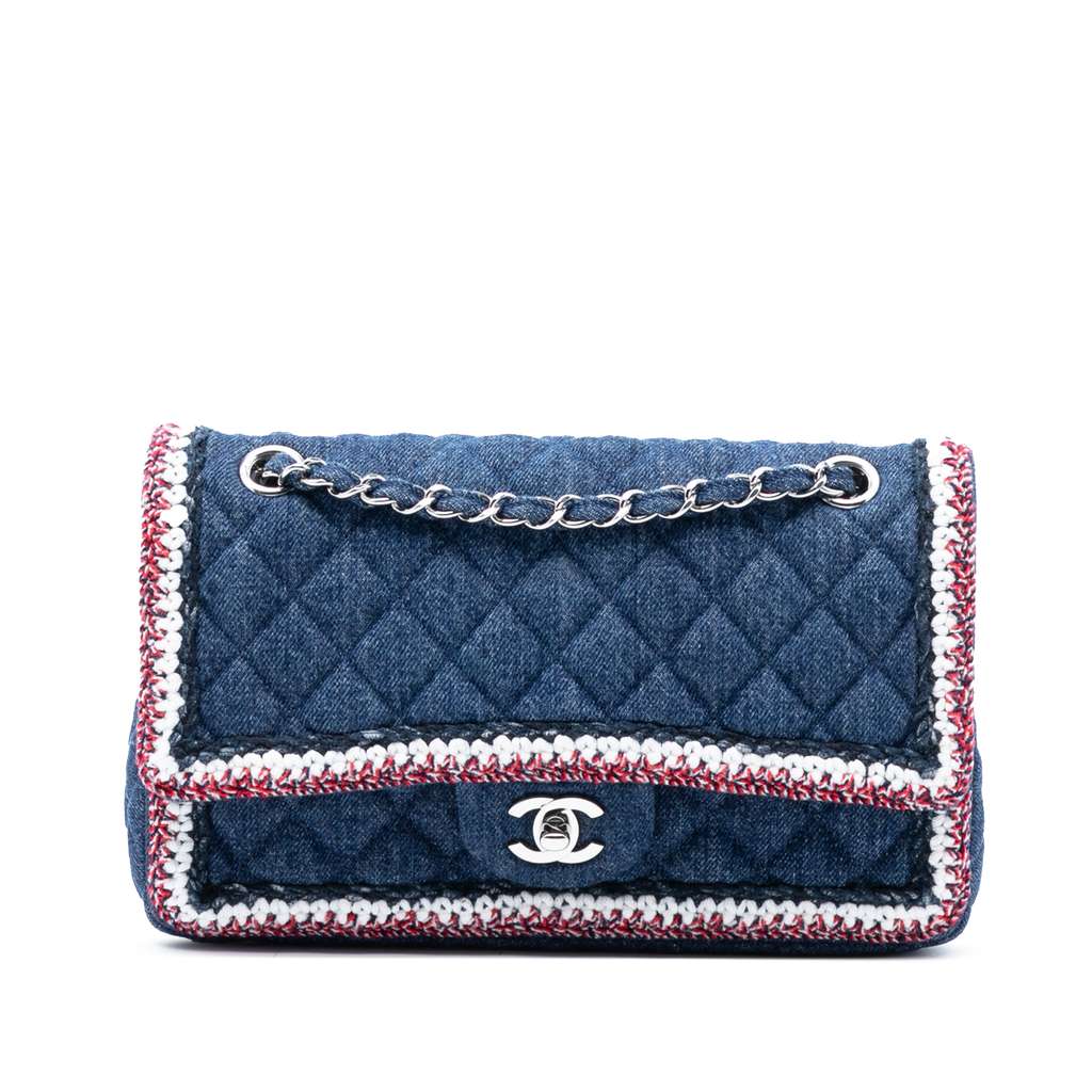 Chanel Medium Classic Denim Braided Single Flap