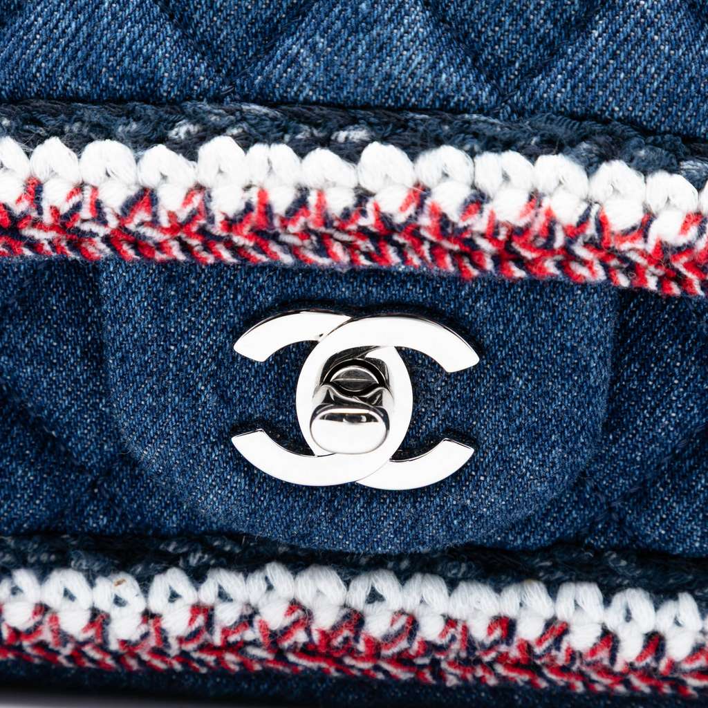 Chanel Medium Classic Denim Braided Single Flap - 5