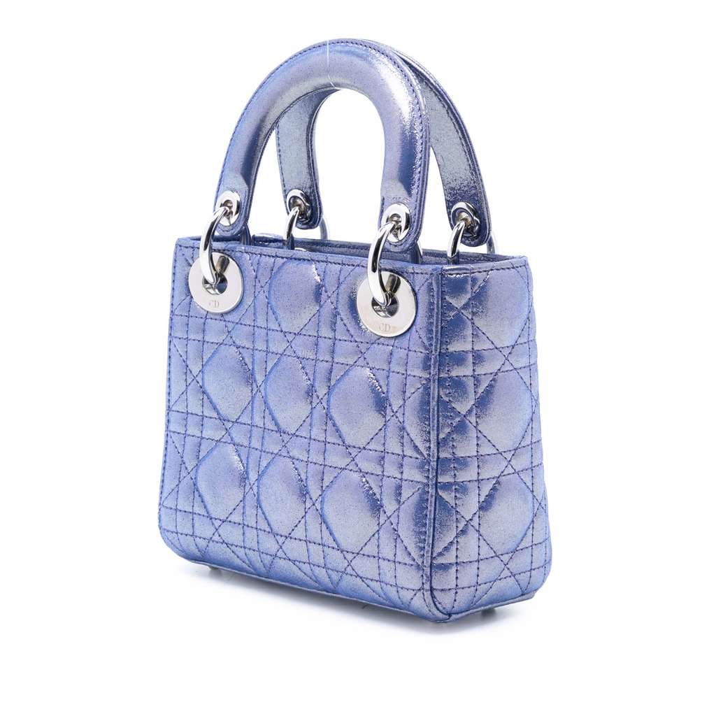 Dior Mini Iridescent Lambskin Cannage Lady Dior - 2
