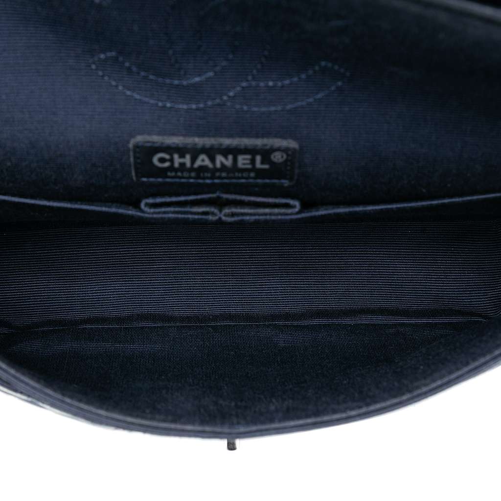 Chanel Medium Classic Printed Grosgrain Double Flap - 4