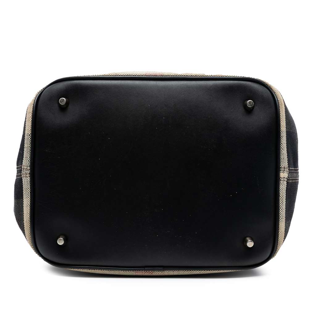 Burberry Medium Mega Check Canvas Ashby Bucket Bag - 3