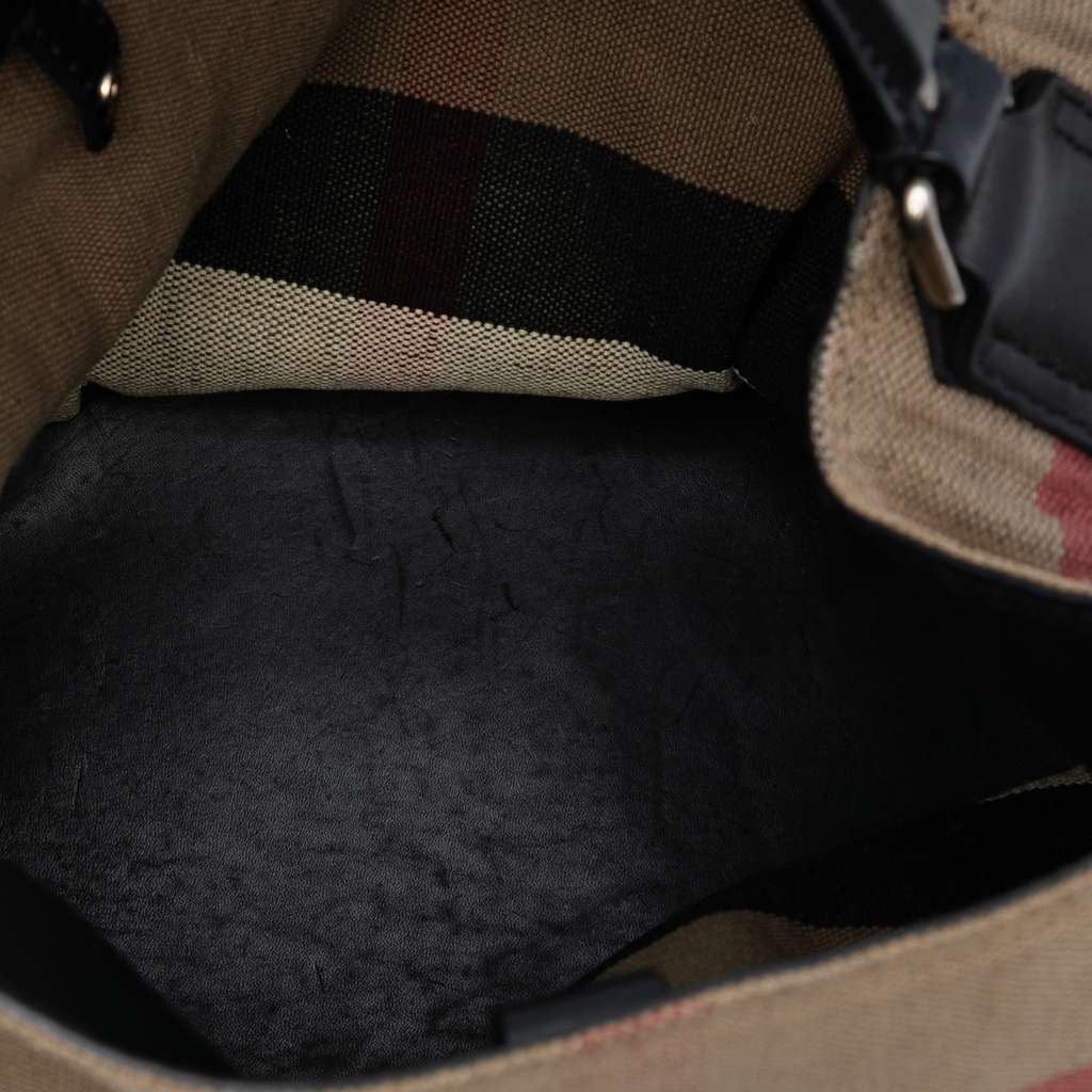 Burberry Medium Mega Check Canvas Ashby Bucket Bag - 4