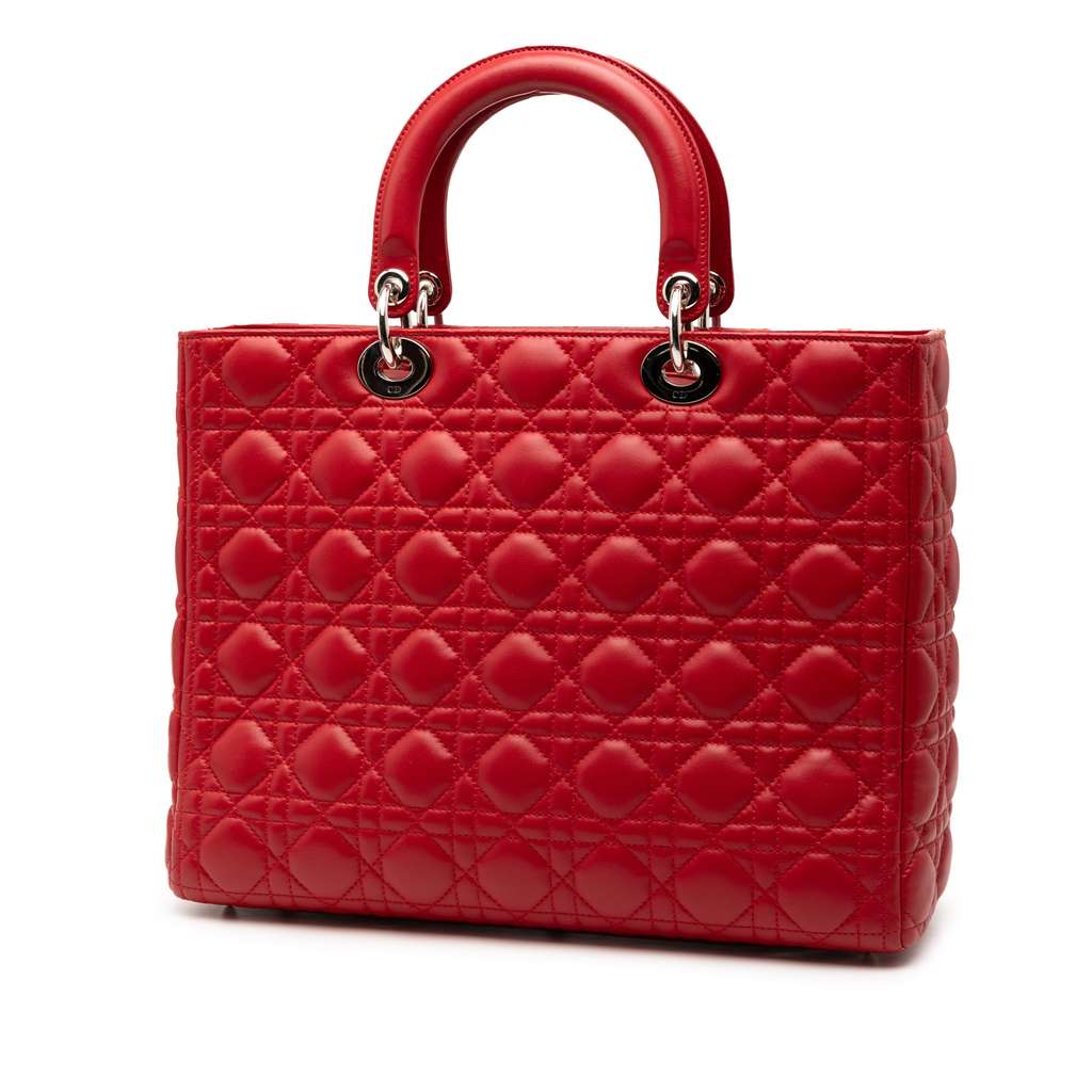 Dior Large Lambskin Cannage Lady Dior - 2