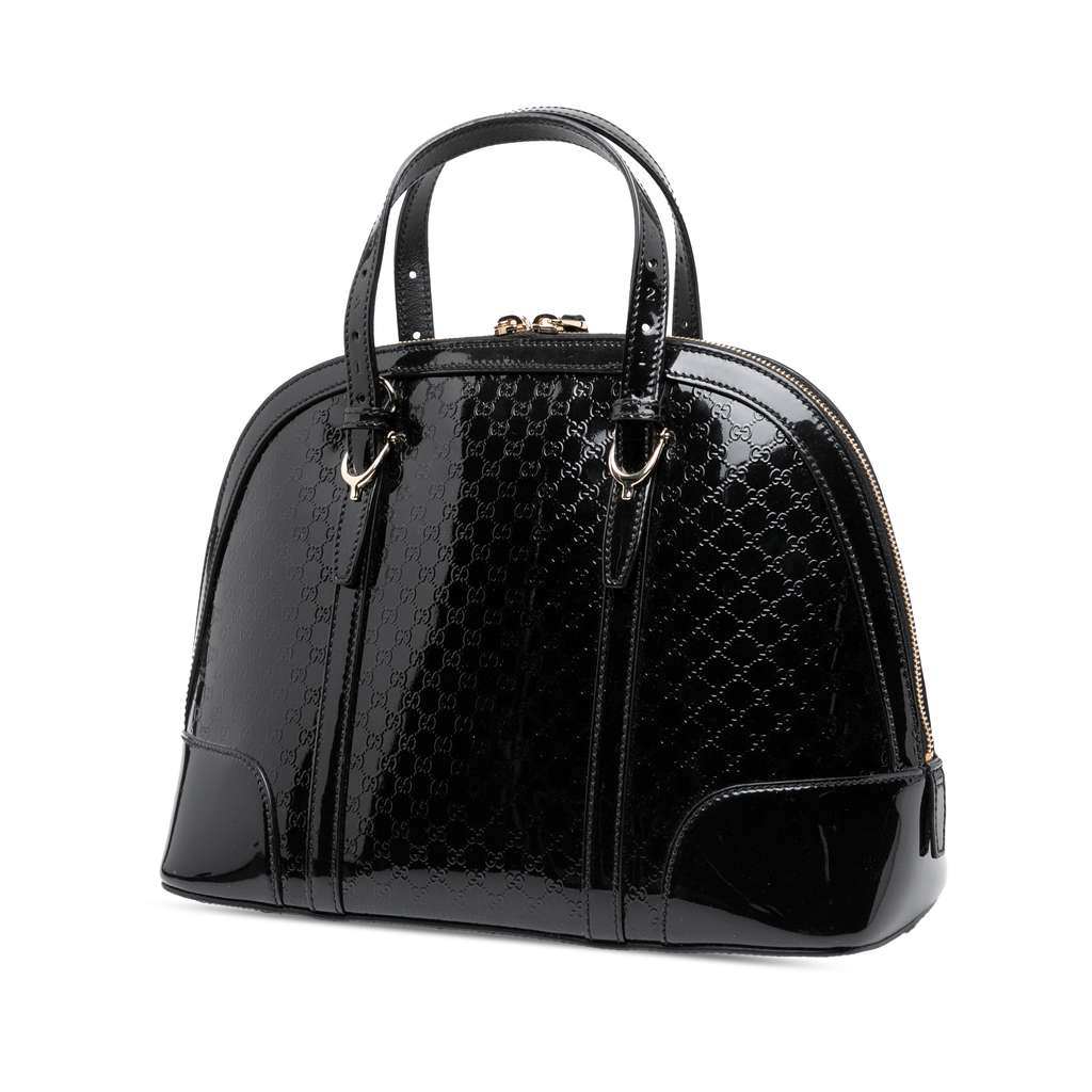 Gucci Small Microguccissima Patent Nice Satchel - 2