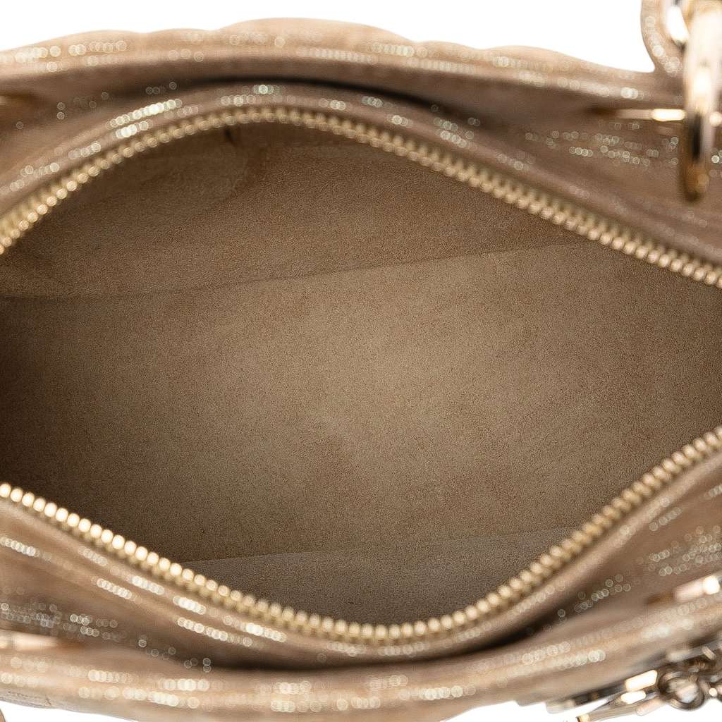 Dior Medium Iridescent Lambskin Cannage Lady Dior - 4