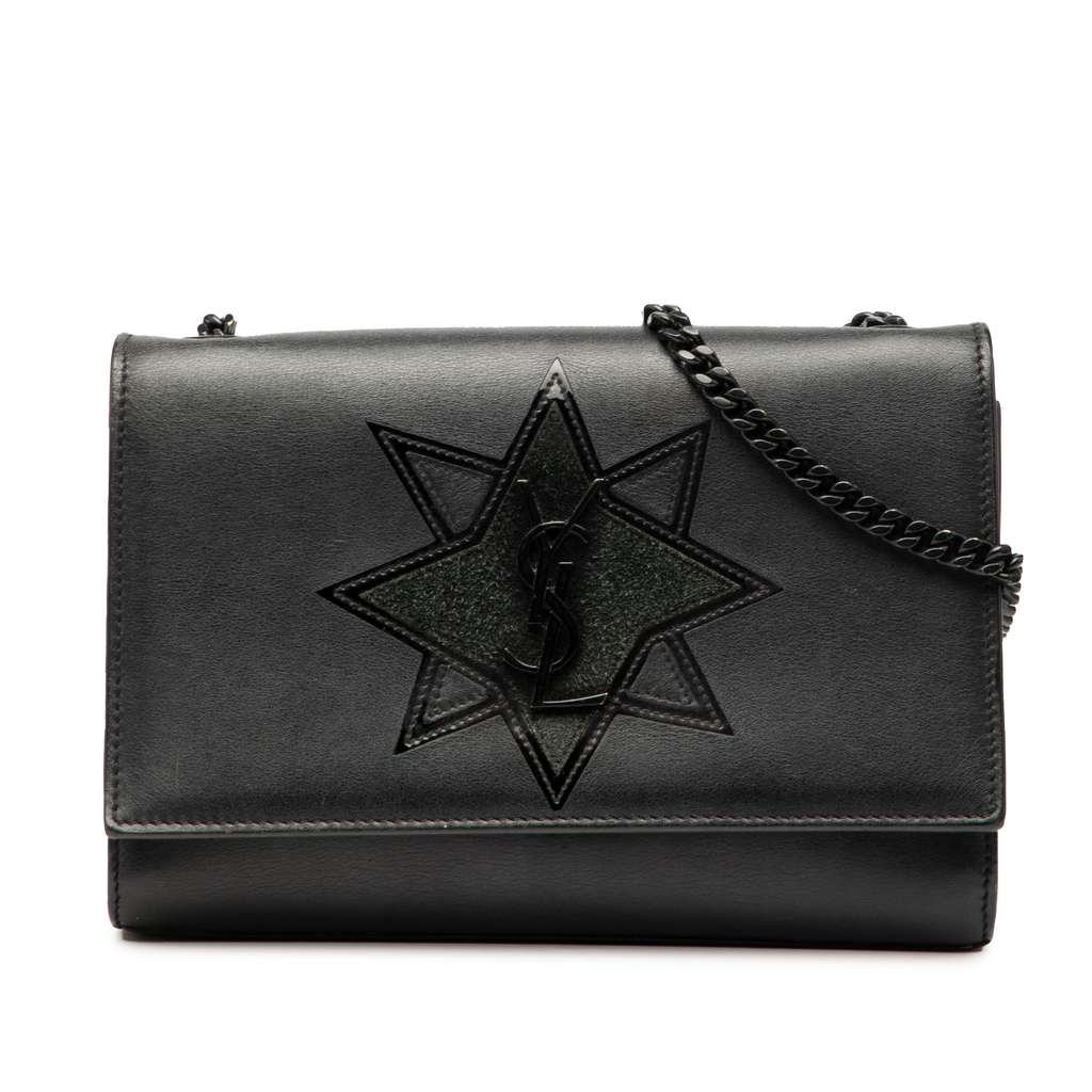 Saint Laurent Small Calfskin Star Monogram Kate Crossbody