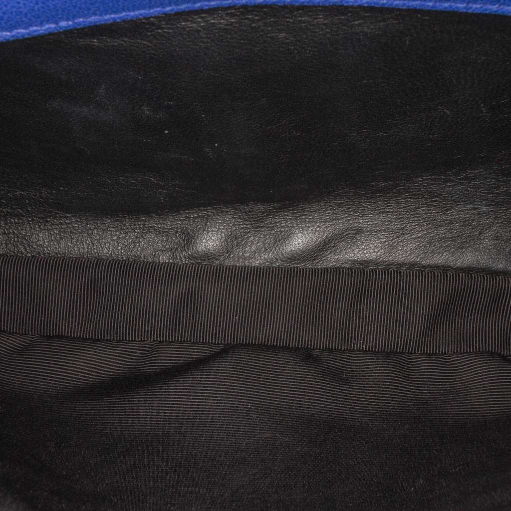 Saint Laurent Medium Quilted Chevron Sheepskin College Satchel - 4