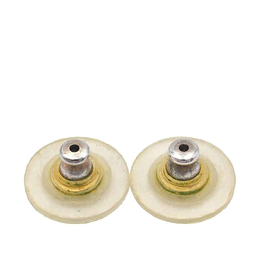 Chanel Gold Plated Resin and Rhinestone CC Lipstick Drop Push Back Earrings - 3