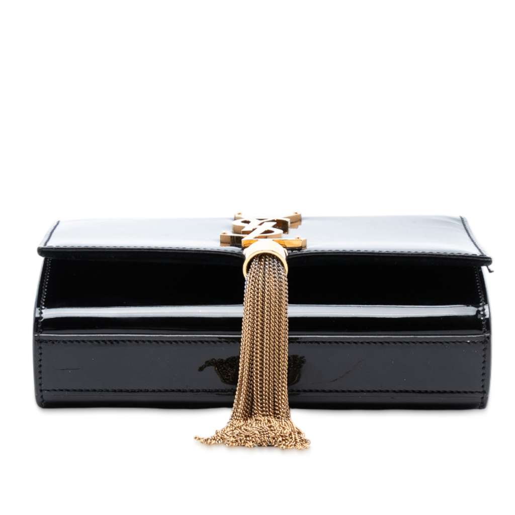 Saint Laurent Small Patent Monogram Kate Tassel Crossbody - 3