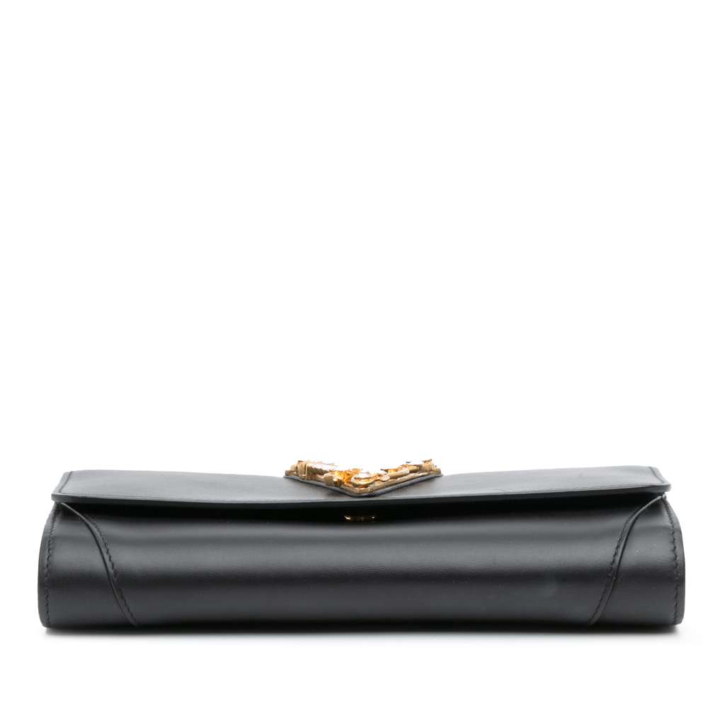 Versace Leather Crystal Virtus Chain Crossbody - 3