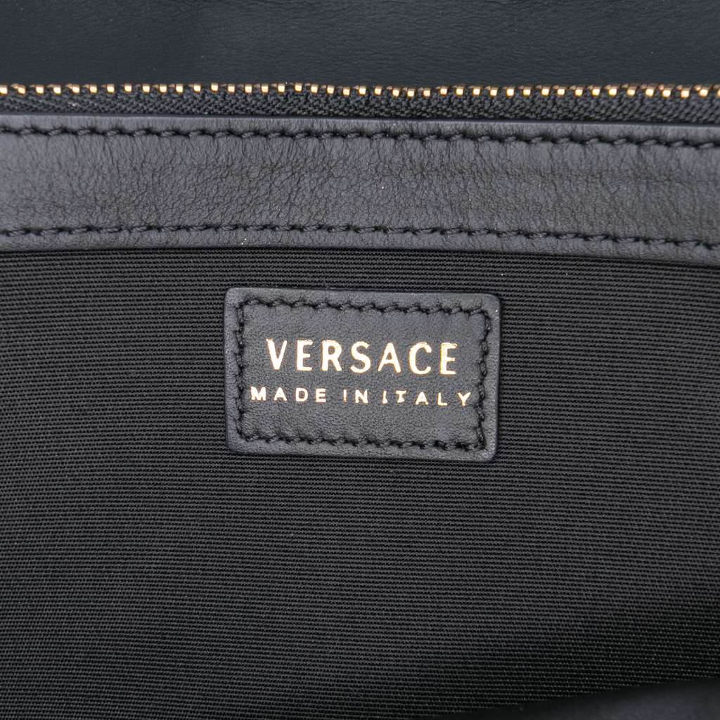 Versace Leather Crystal Virtus Chain Crossbody - 5