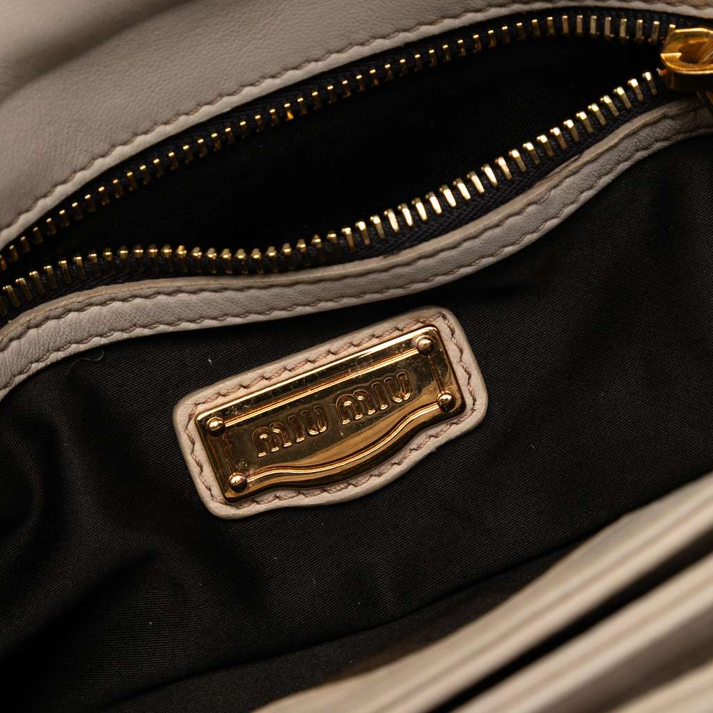 Miu Miu Studded Matelasse Nappa Shoulder Bag - 5